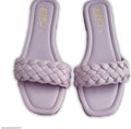 Women Synthetic Leather Flats Turquoise Size 7-11